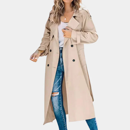 Women's Trench Coat Waterproof Tan