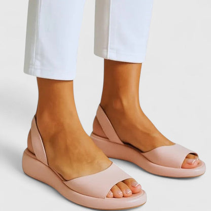 Sunny | Women's Open Toe Platform Wedge Slingback Sandals