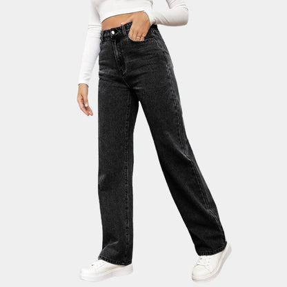 Women's Baggy Jeans Casual Cotton Blue - Vonnera