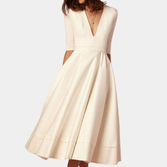 Joy | Women's A-Line Elegant Midi Dress