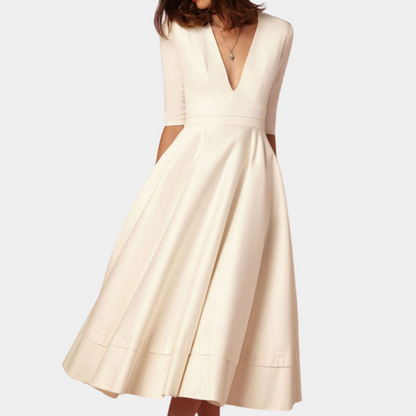 Women's A-Line Midi Dress Elegant - Vonnera