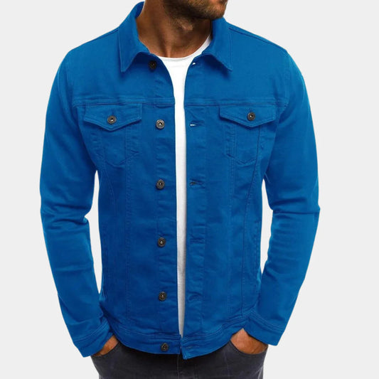 Men's Denim Jacket Casual Timeless Blue - Vonnera