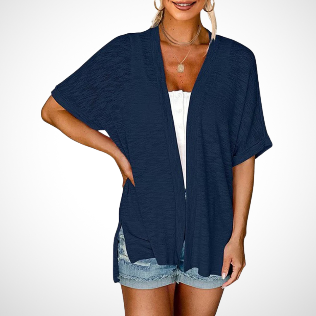 Women's Short Sleeve Cardigan Flowy Lightweight
