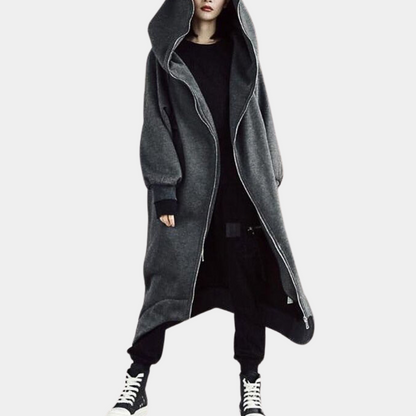 Women's Oversized Hooded Zip Coat