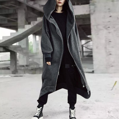Women's Oversized Hooded Zip Coat