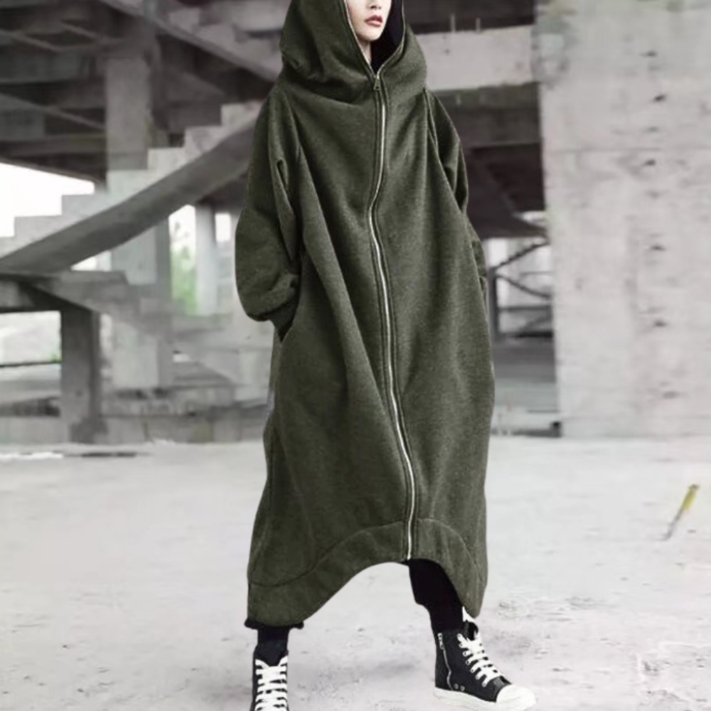 Women's Oversized Hooded Zip Coat