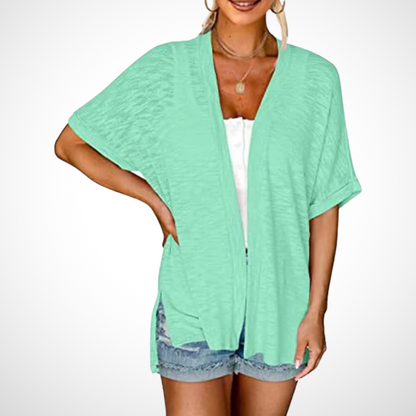 Women's Short Sleeve Cardigan Flowy Lightweight