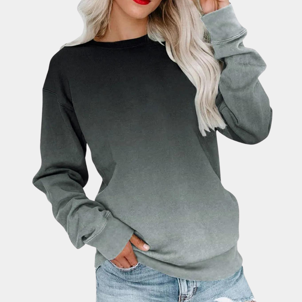 Women's Lightweight Breathable Sweatshirt Gradient Pattern - Vonnera
