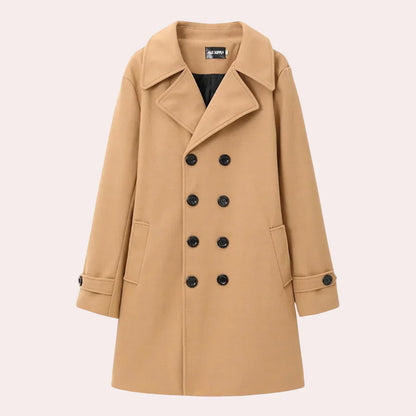 Men's Wool Coat Elegant Black - Vonnera