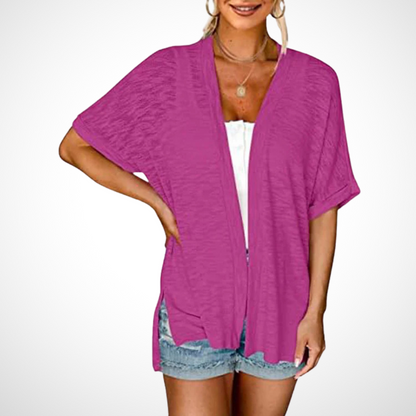 Women's Short Sleeve Cardigan Flowy Lightweight