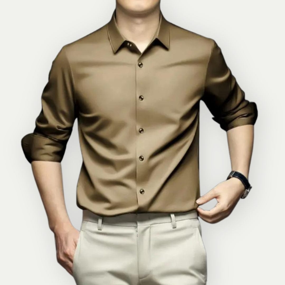 Ami Men's Non-Iron Dress Shirt Wrinkle- - Vonnera