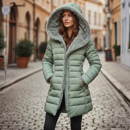 Women's Down Hooded Winter Jacket