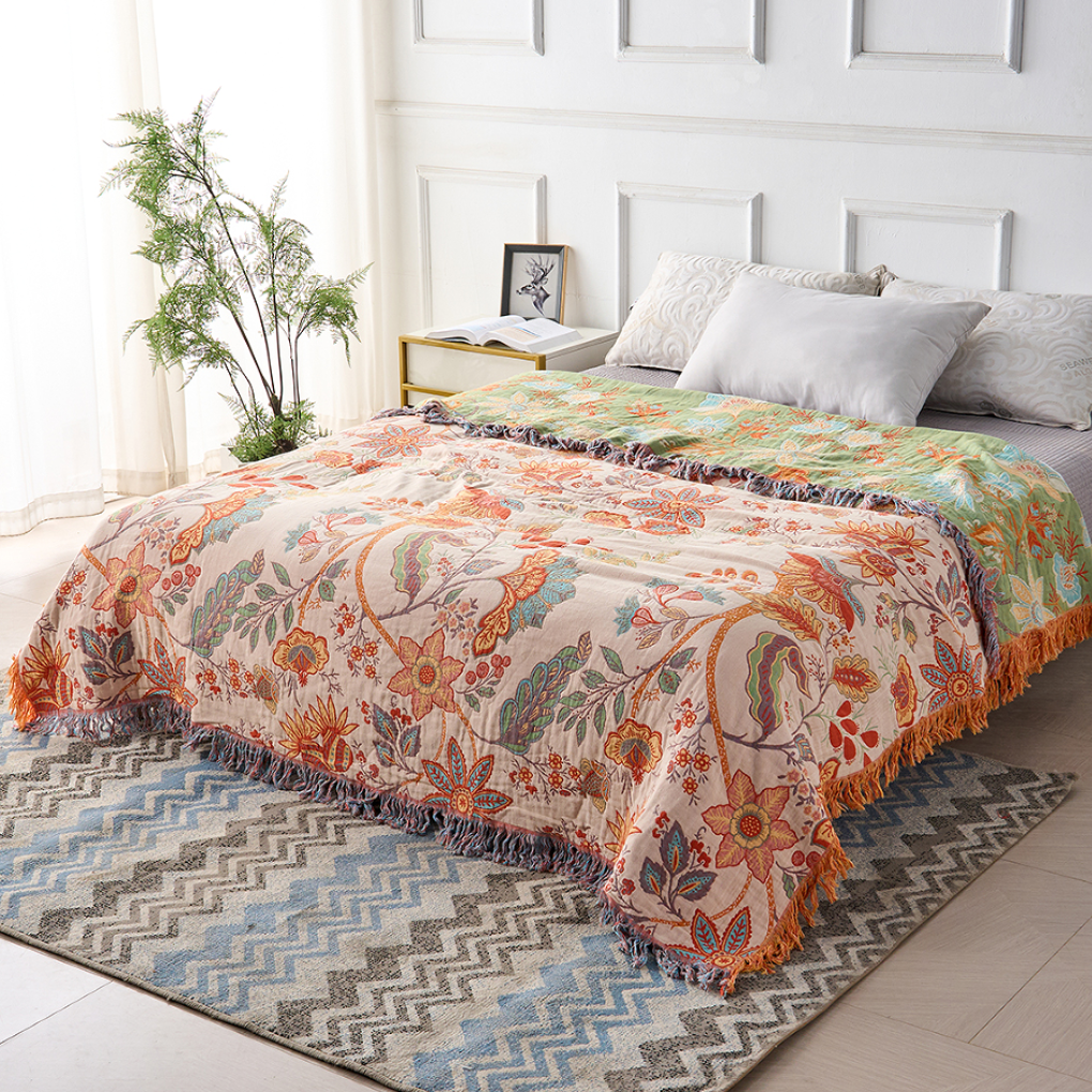 Rustic Floral Throw Blanket - Vonnera