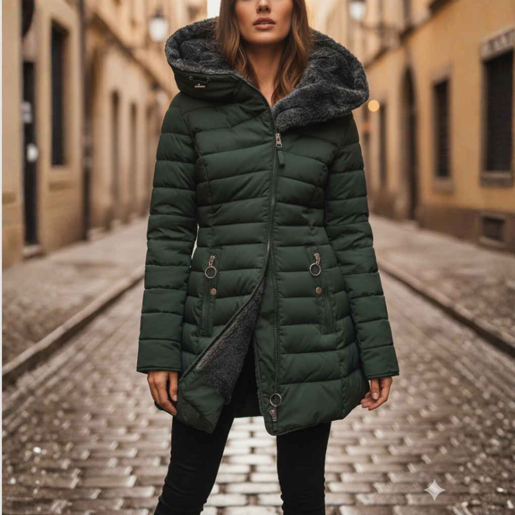 Women's Down Hooded Winter Jacket