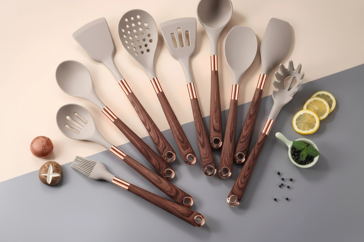 Silicone Cooking Utensil Set 10 Piece - Vonnera