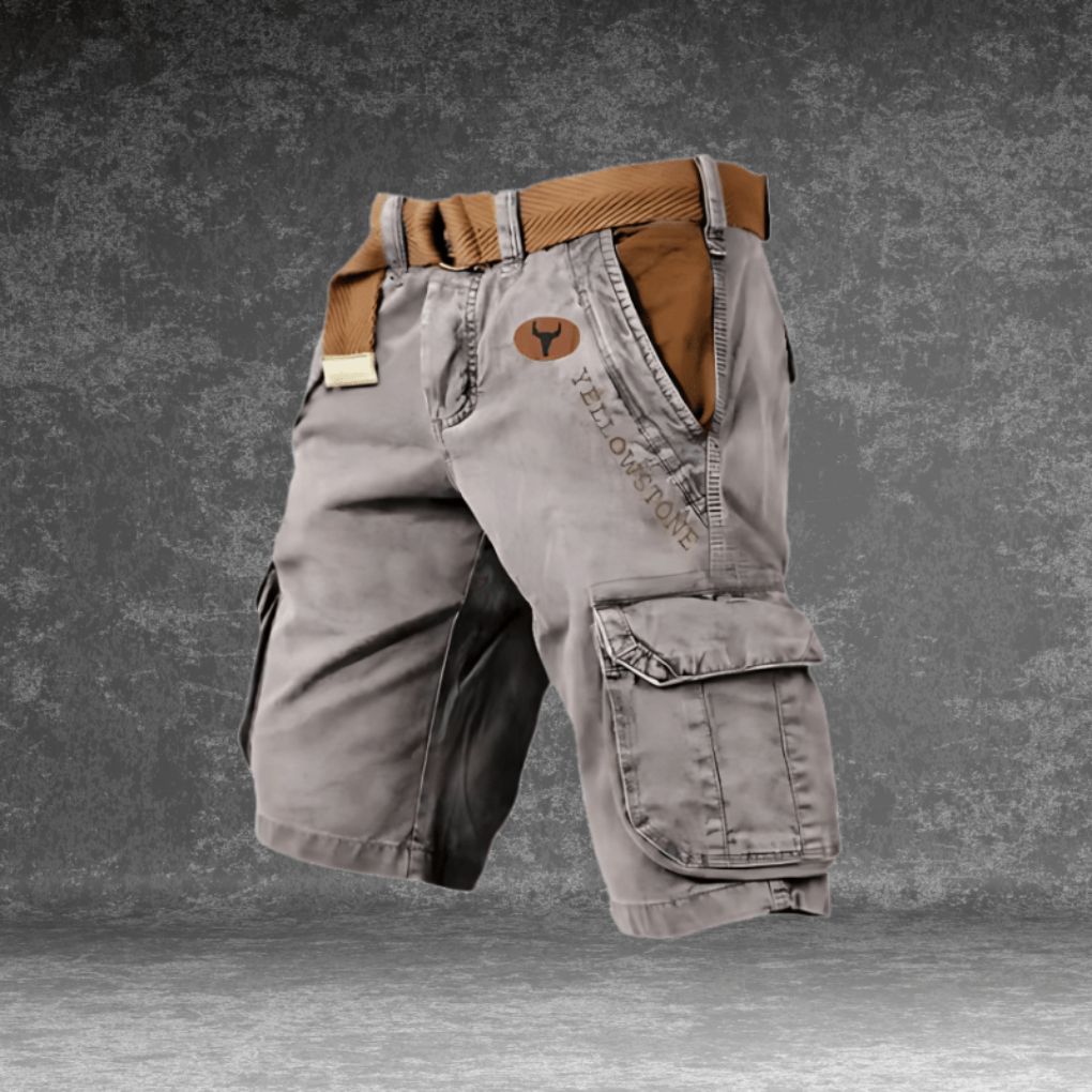Men's Cargo Shorts Cotton Beige - Vonnera
