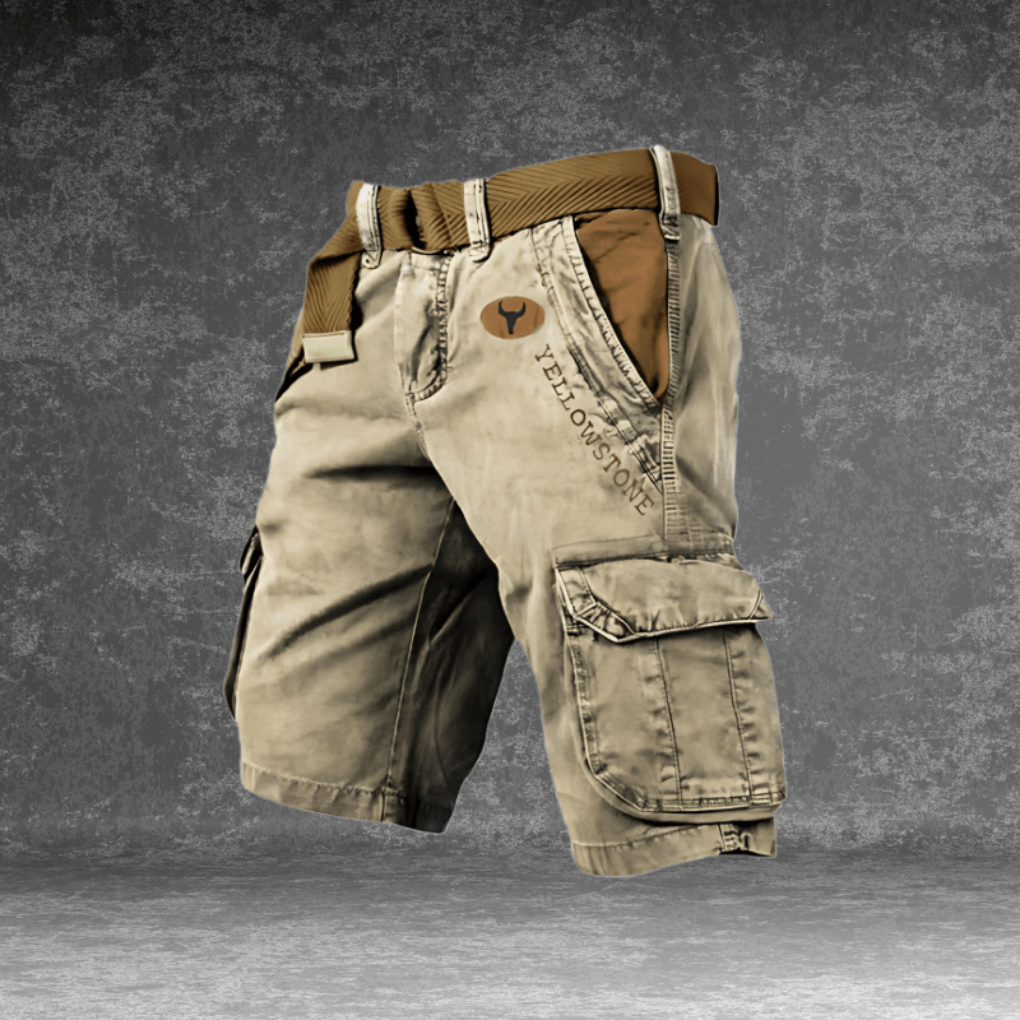 Men's Cargo Shorts Cotton Beige