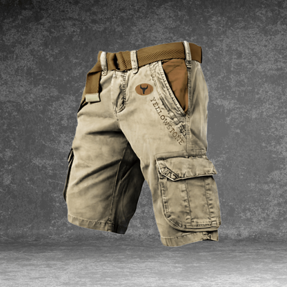 Men's Cargo Shorts Cotton Beige