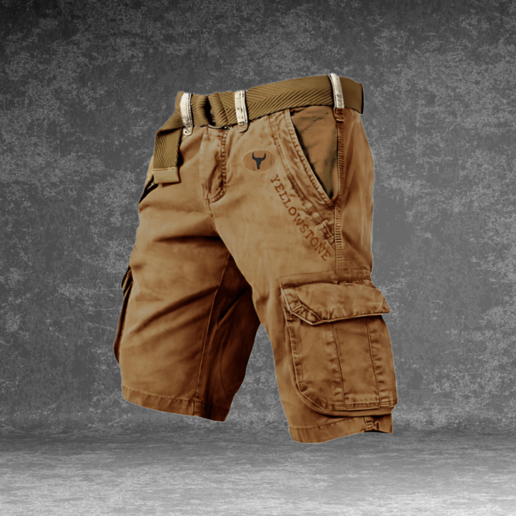 Men's Cargo Shorts Cotton Beige