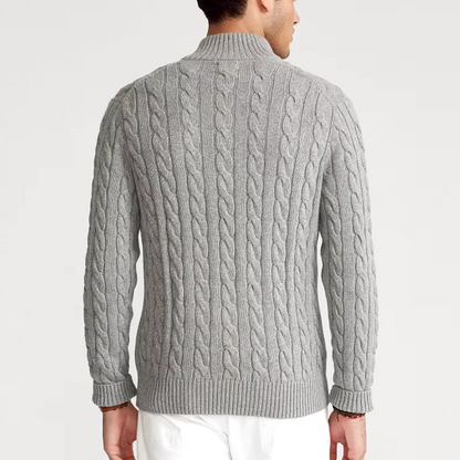 Men's Half Zip Sweater Wool Classic