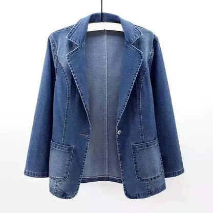 Women's Denim Blazer Casual Comfortable - Vonnera