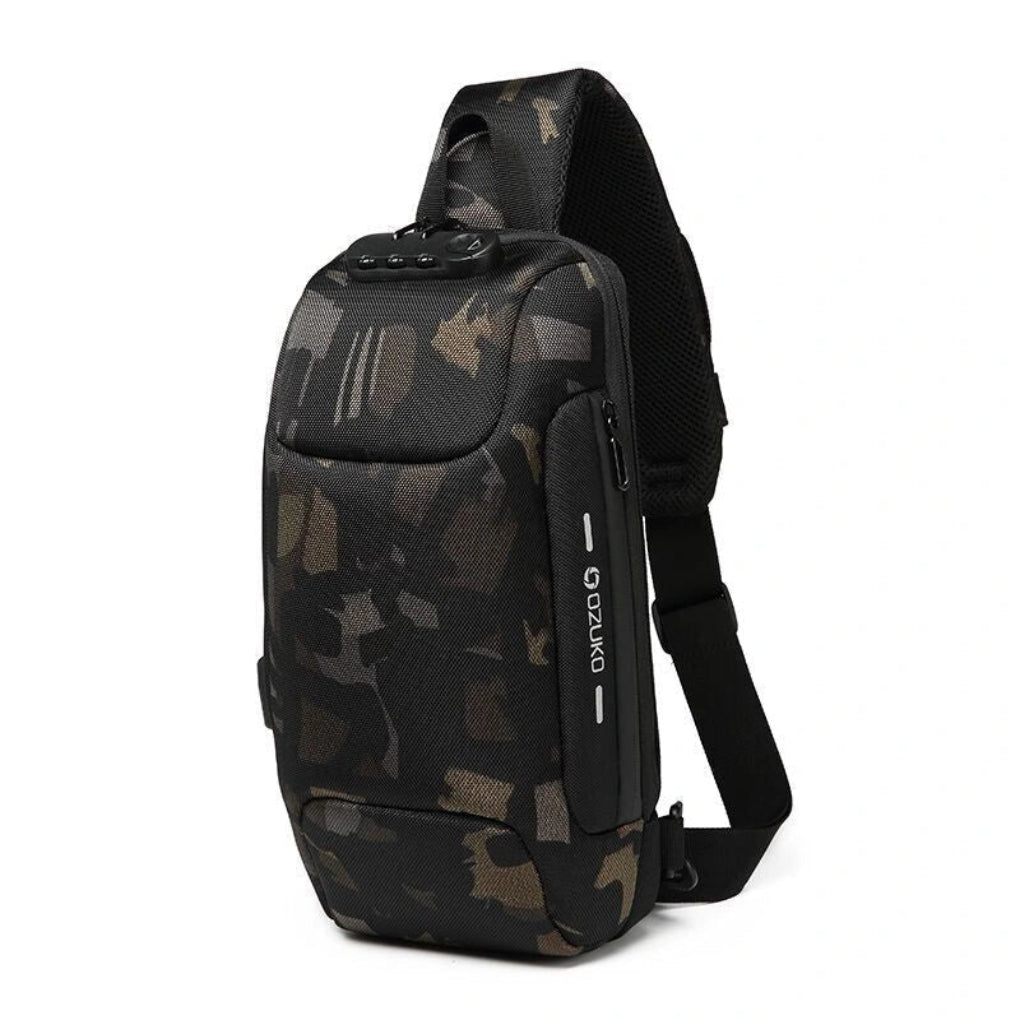 Secure Tech Crossbody Bag Travel USB Port Hidden Pockets