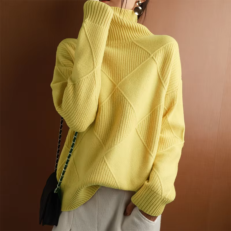 Women's Textured Turtleneck Sweater