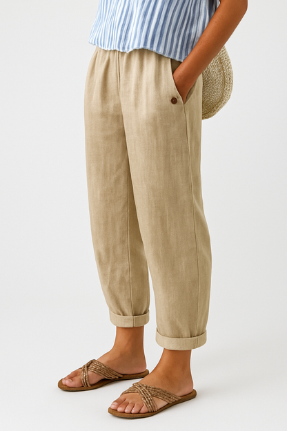 Women's Stylish Pants Side Pockets - Vonnera