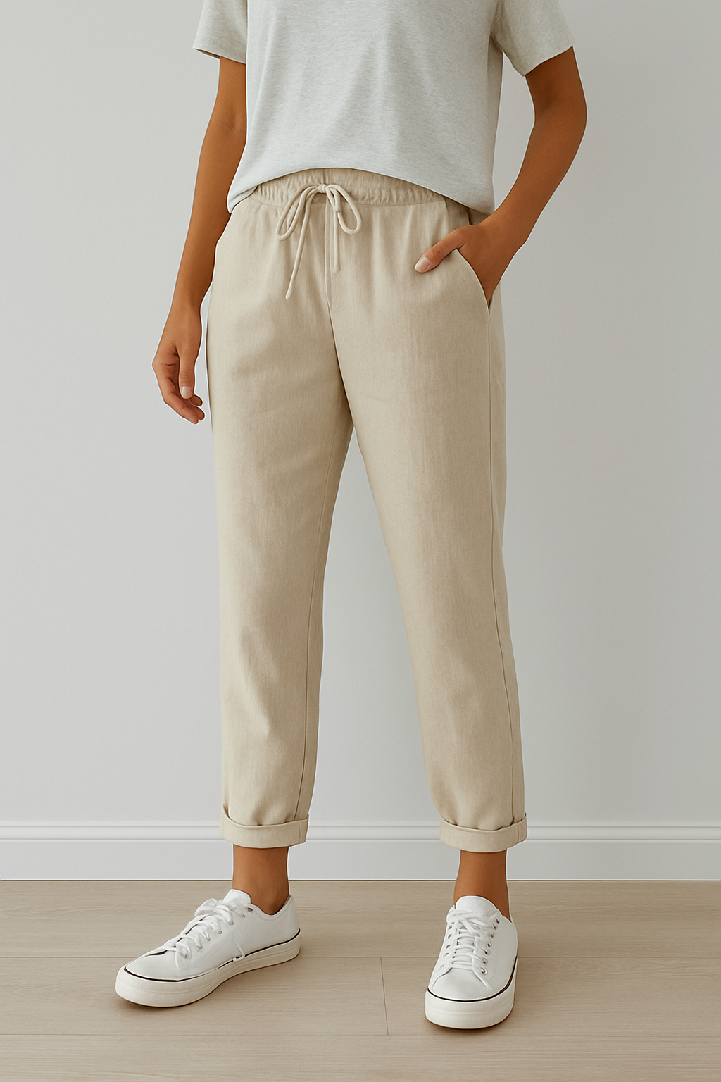 Linen Blend Weekender Pants Breathable - Vonnera
