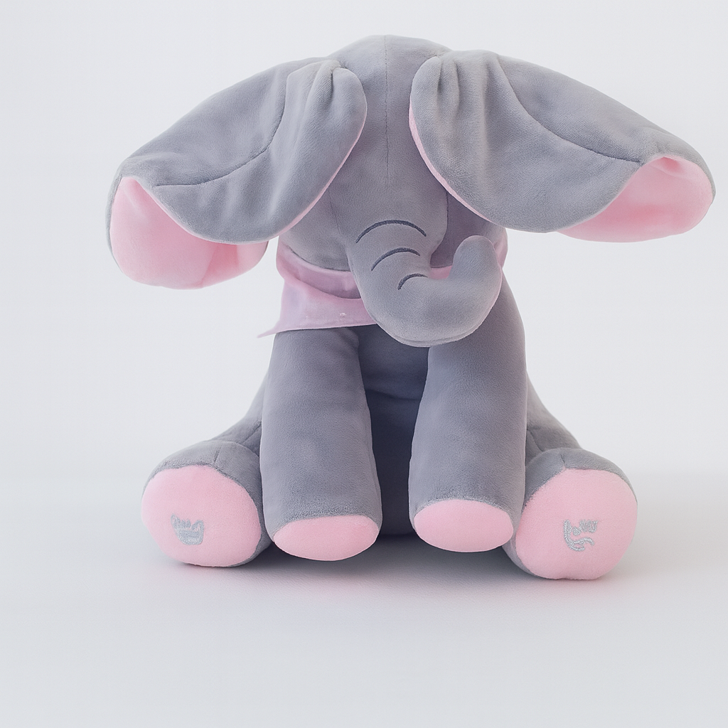 Elephant Plush Toy Soft Peek-a-boo Design