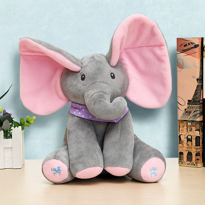 Elephant Plush Toy Soft Peek-a-boo Design