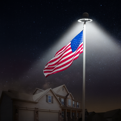 Solar Powered Flagpole Light 26 LEDs - Vonnera