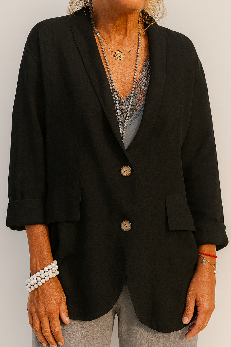 Women's Linen Blazer Relaxed Fit - Vonnera