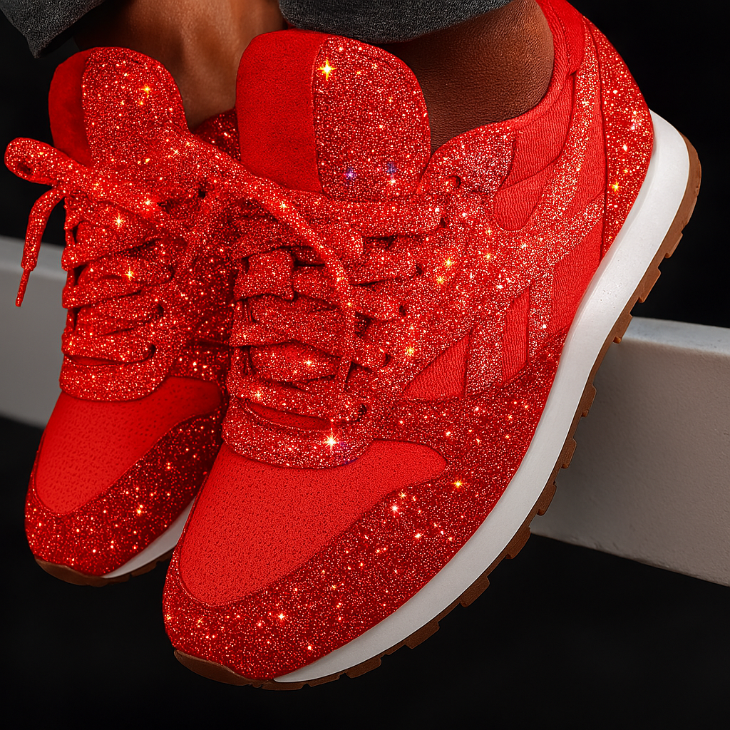 Women's Glitter Sneakers Chunky Sole - Vonnera