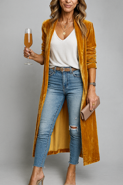 Women's Long Duster Cardigan Sweater - Vonnera