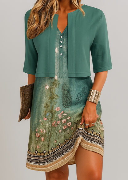 Women's 2 Piece Long Skirt Dress