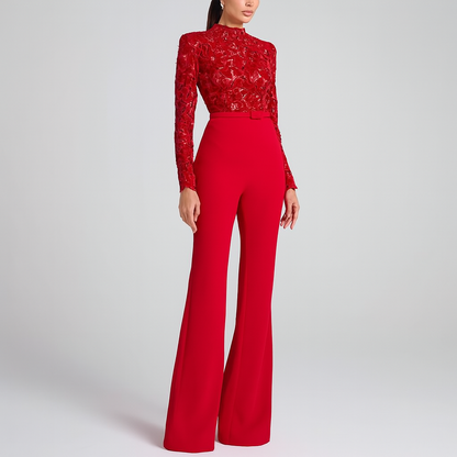 Women's Embroidered Lace Jumpsuit