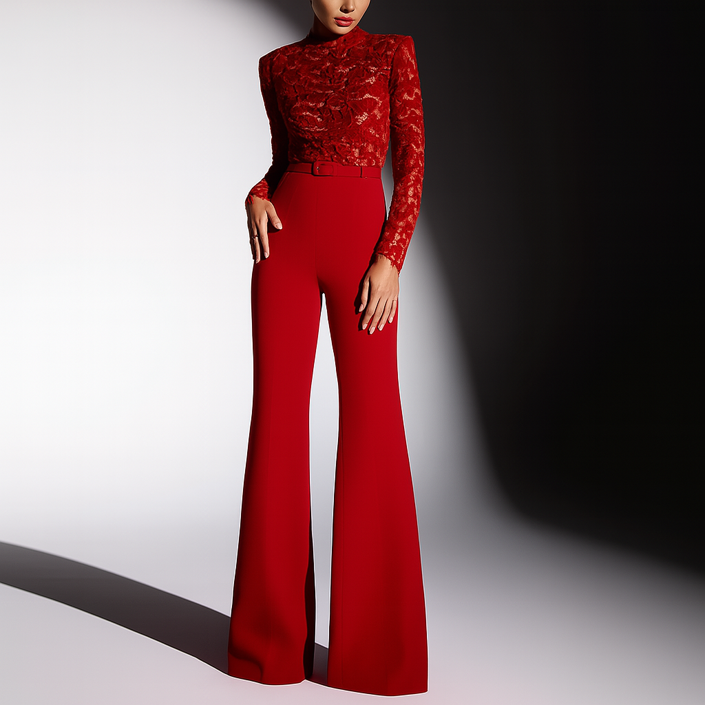 Women's Embroidered Lace Jumpsuit - Vonnera