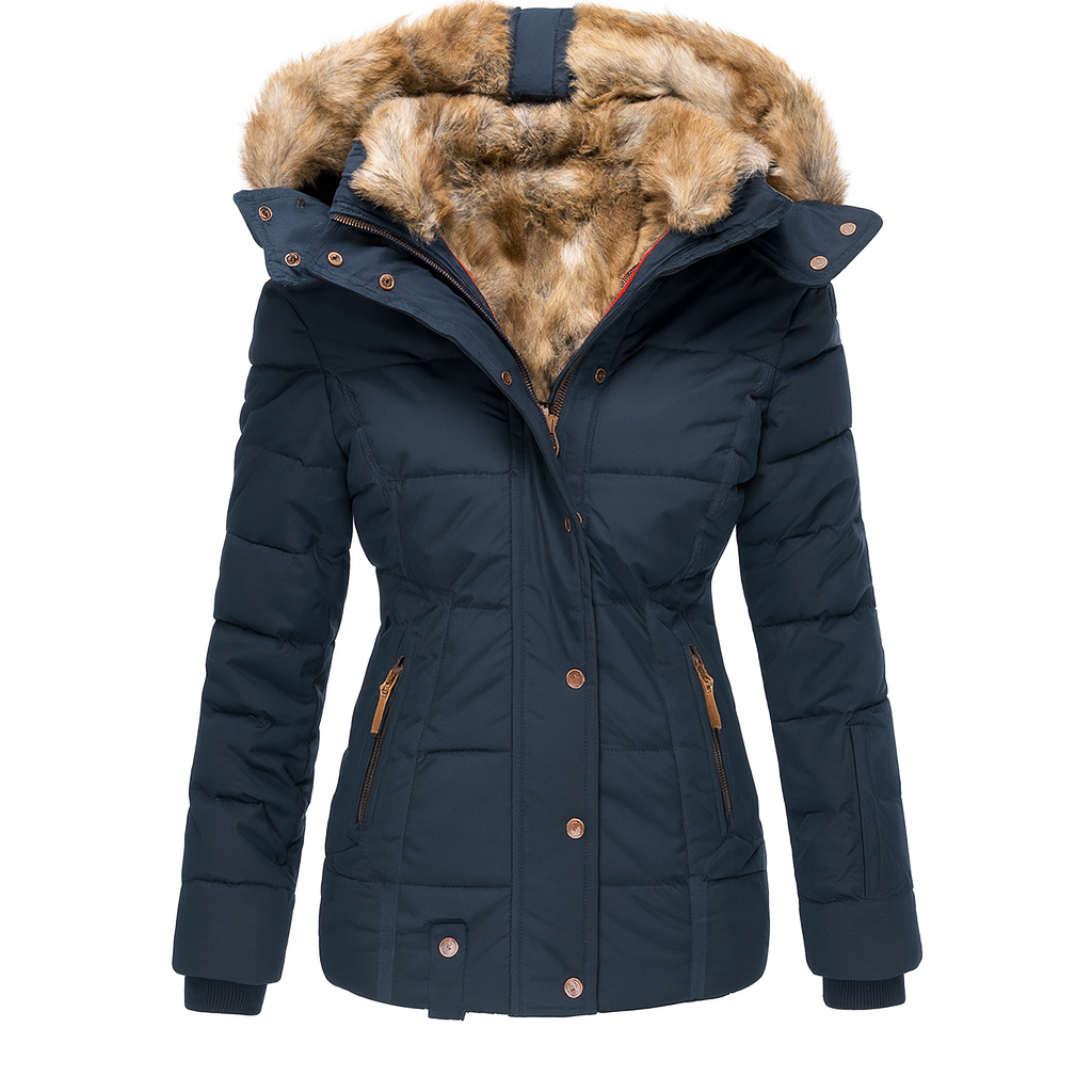 Women's Fur Hooded Parka Jacket - Vonnera