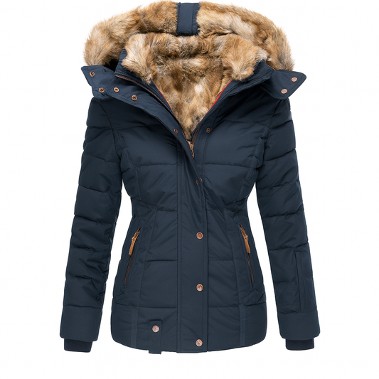 Women's Fur Hooded Parka Jacket - Vonnera