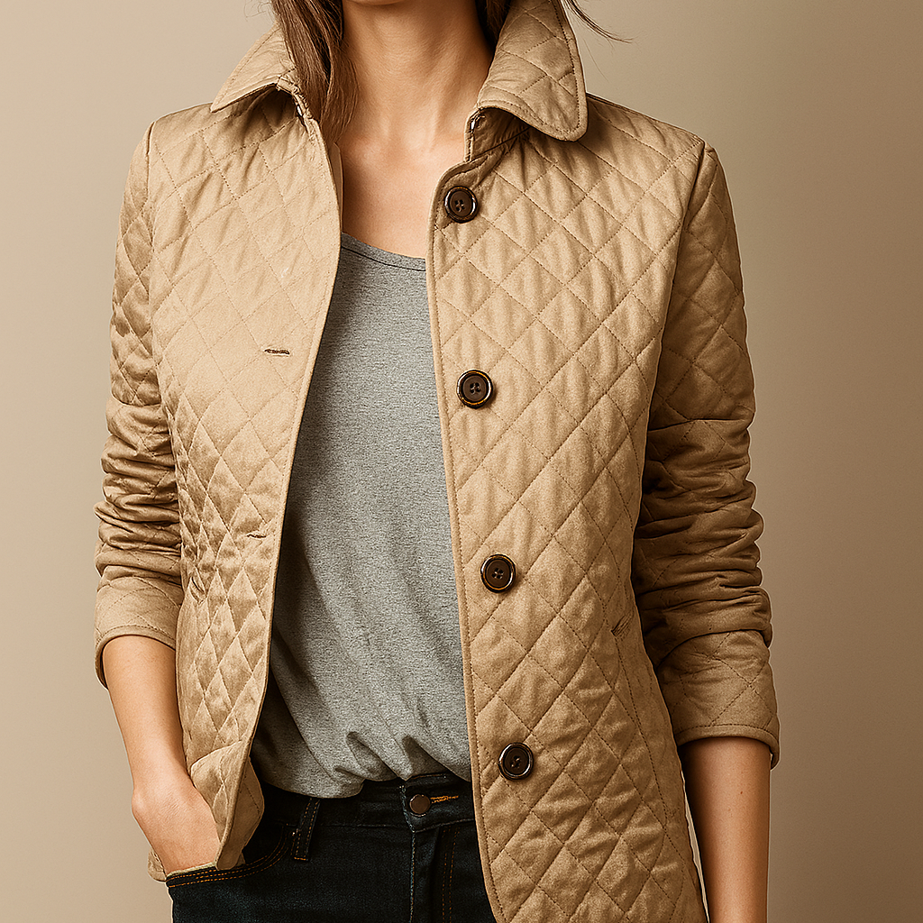 Women's Quilted Button Jacket - Vonnera