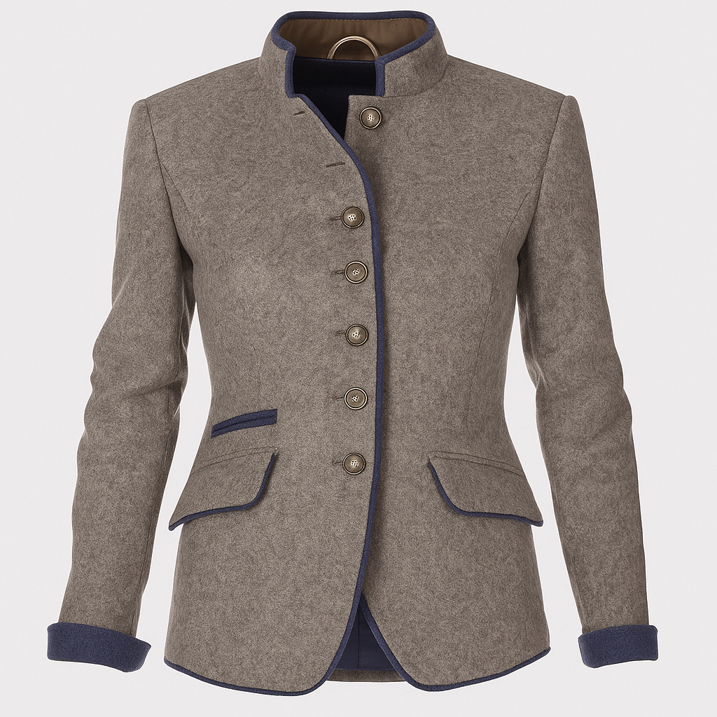 Women's Long Sleeve Jacket Plain Color Layer - Vonnera