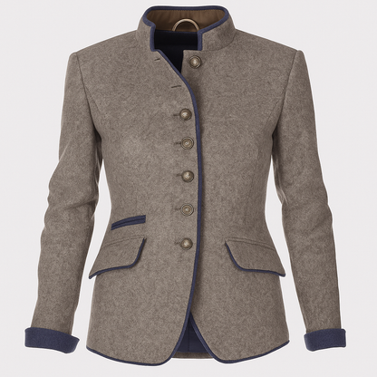 Women's Long Sleeve Jacket Plain Color - Vonnera