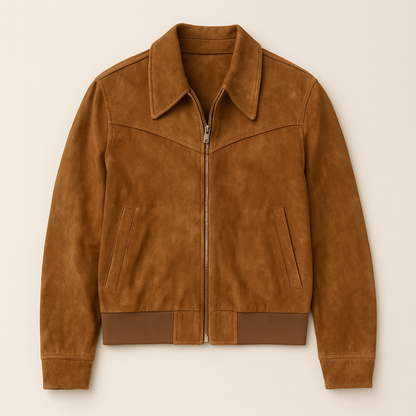 Men's Faux Suede Leather Jacket - Vonnera