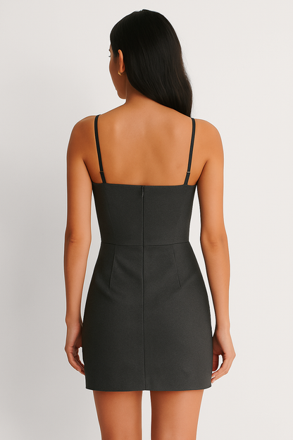 Women's Gray Bodycon Mini Dress