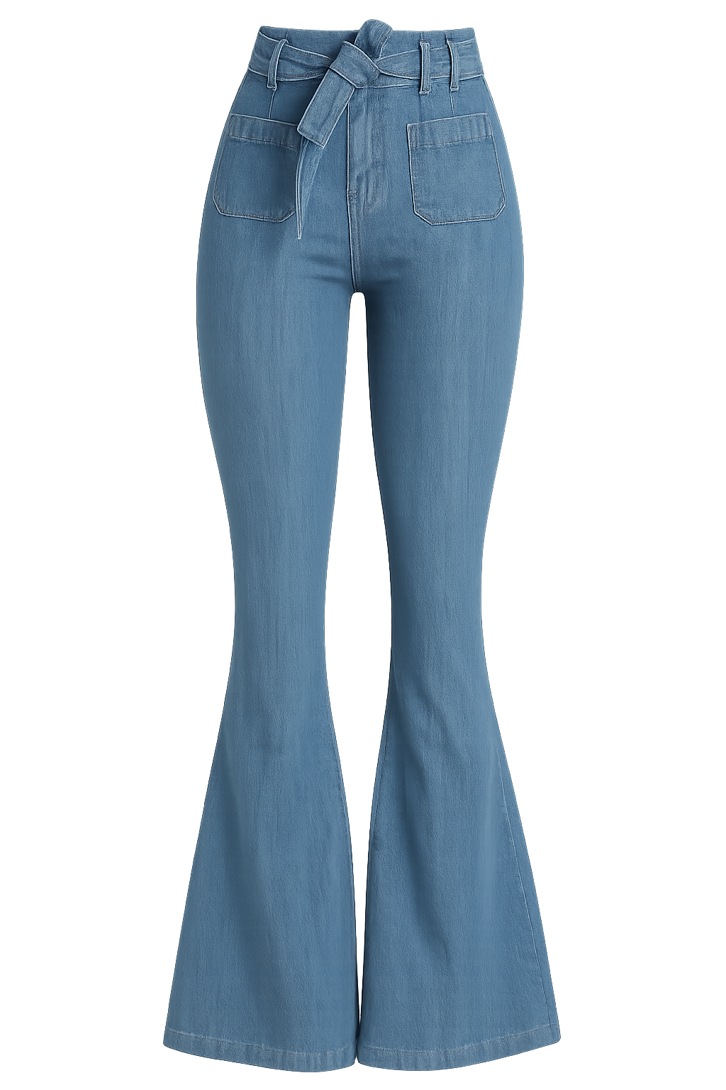 Women's High Waist Slim Fit Jeans Zipper Fly Dark Blue