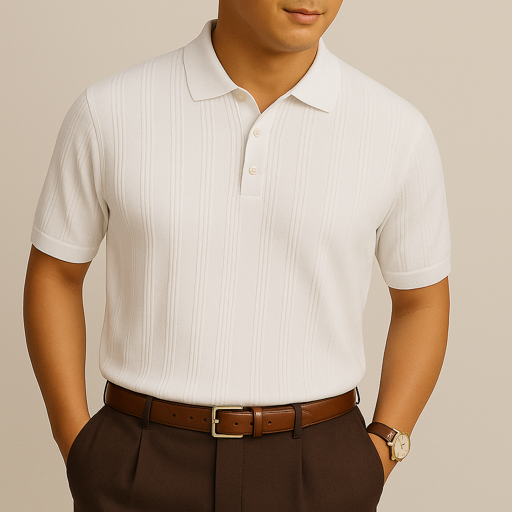 Men's Knitted Polo Shirt