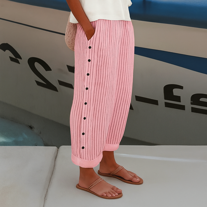 Women's Vertical Striped Trousers