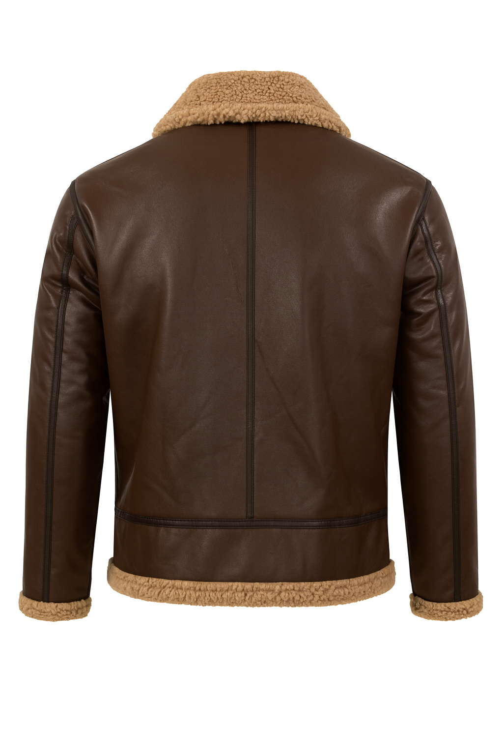 Men's Sheepskin Flying Jacket Warm Brown
