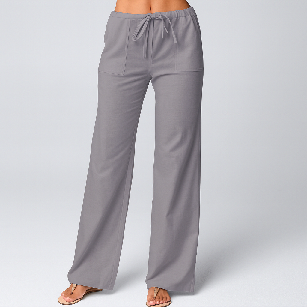 Women's Wide Leg Cotton Pants - Vonnera